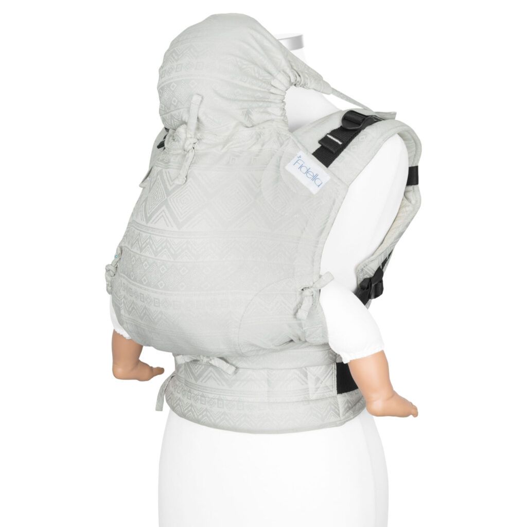 Fidella Fusion - Fullbuckle Bæresele - Cubic Lines/Pale Grey - Baby - - MamaMilla