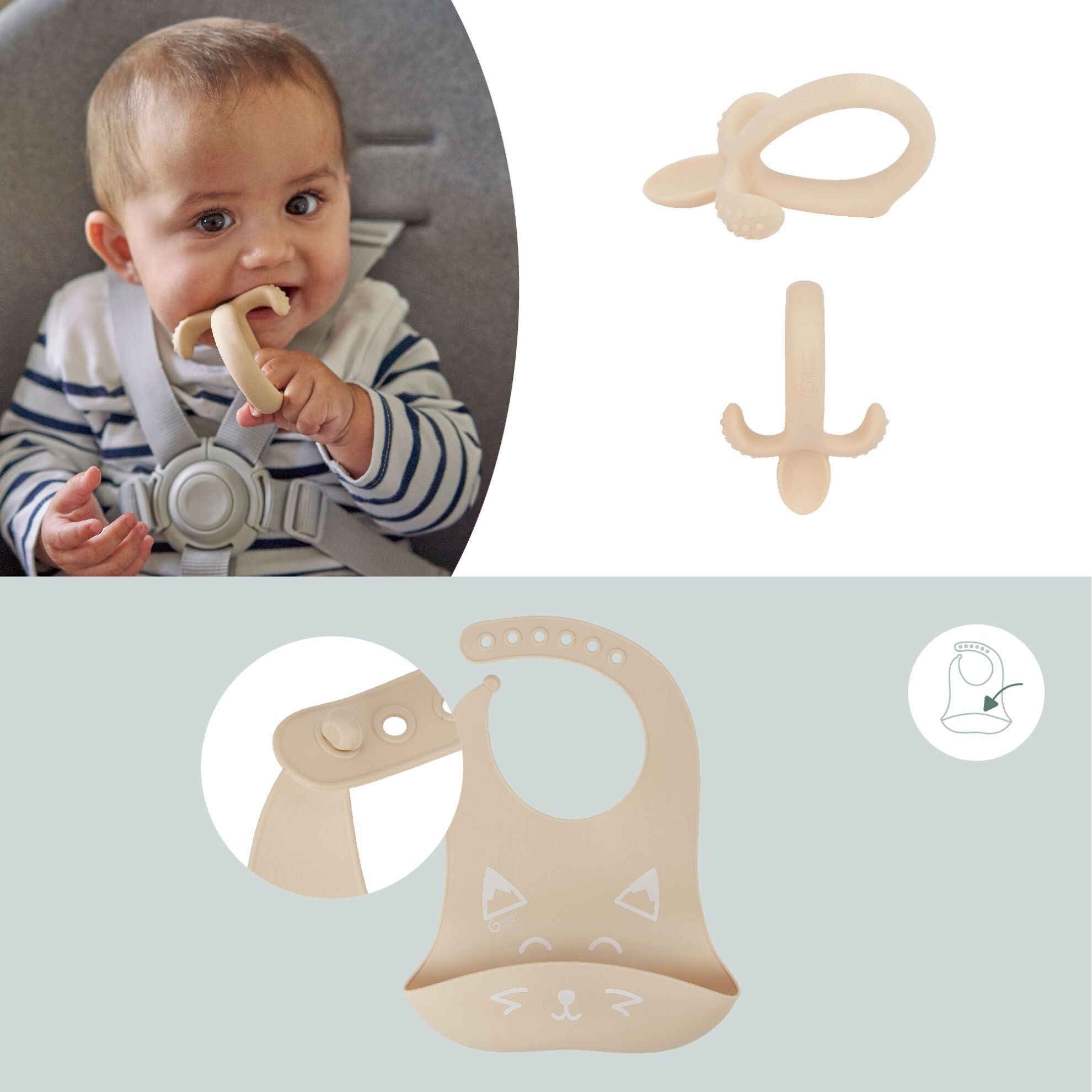 Babymoov Spisesæt 6-12 mdr - Terracotta Ræv - Spisesæt - MamaMilla
