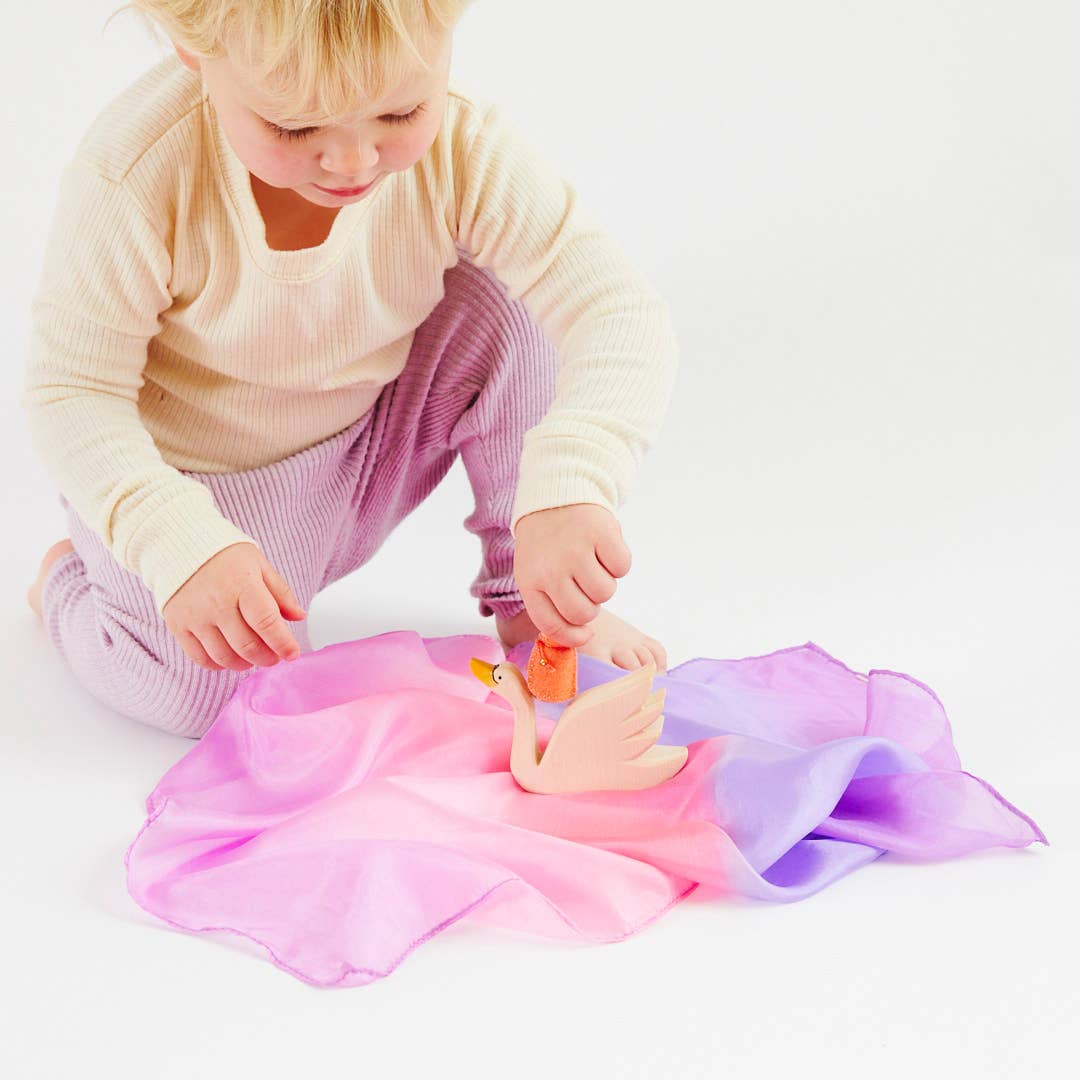 Sarahs Silk Mini Enchanted Playsilks - 100% Silk Natural, Waldorf Toys: Starry Night - - MamaMilla