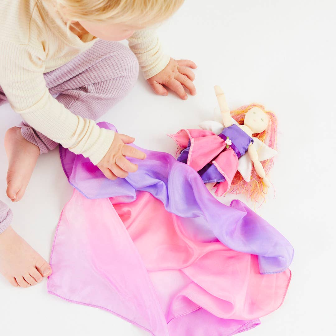 Sarahs Silk Mini Enchanted Playsilks - 100% Silk Natural, Waldorf Toys: Starry Night - - MamaMilla