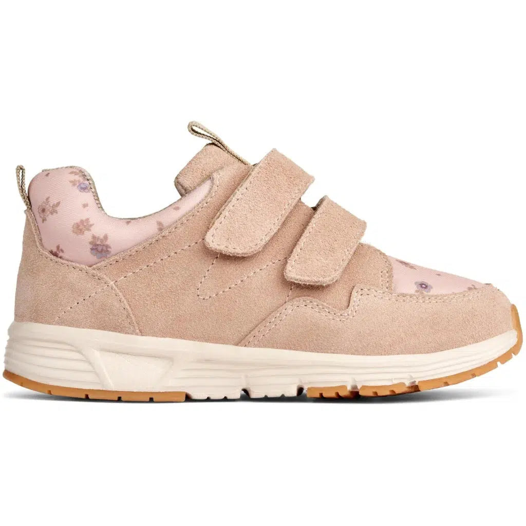 Wheat Toney Printed Velcro Sneaker - roze beige bloemen - Schoenen - MamaMilla