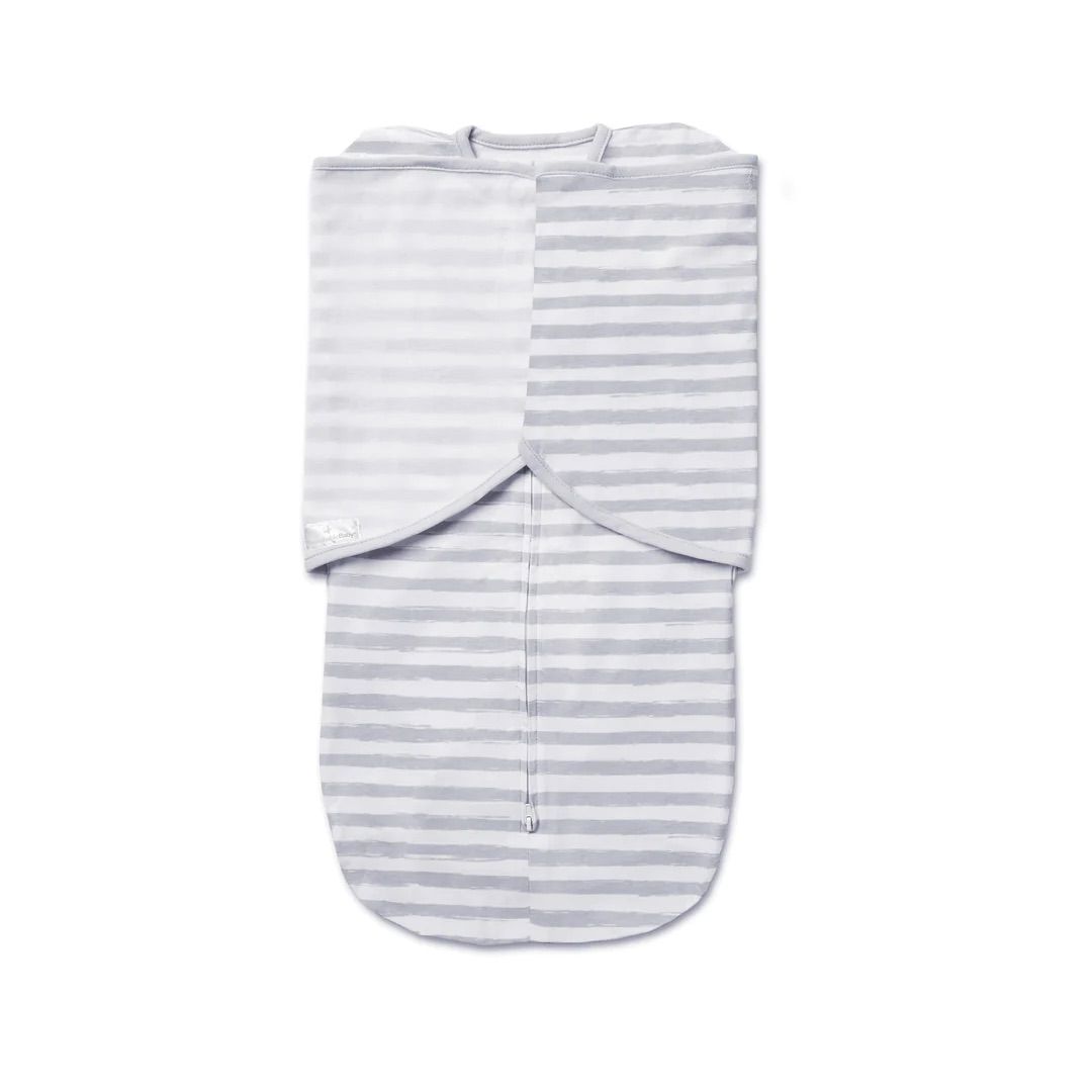 BreathableBaby - 3 i 1 Svøb - Grey Stripes - - MamaMilla