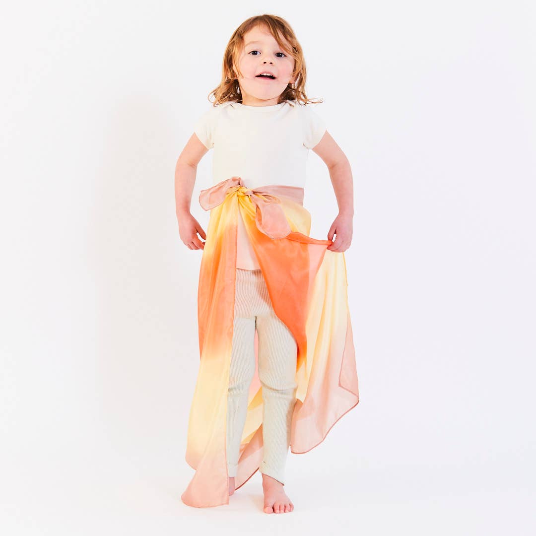 Sarahs Silk Earth Playsilks - Open-Ended 100% Silk, Natural Waldorf Toys: Desert - - MamaMilla