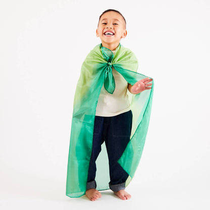 Sarahs Silk Earth Playsilks - Open-Ended 100% Silk, Natural Waldorf Toys: Forest - - MamaMilla
