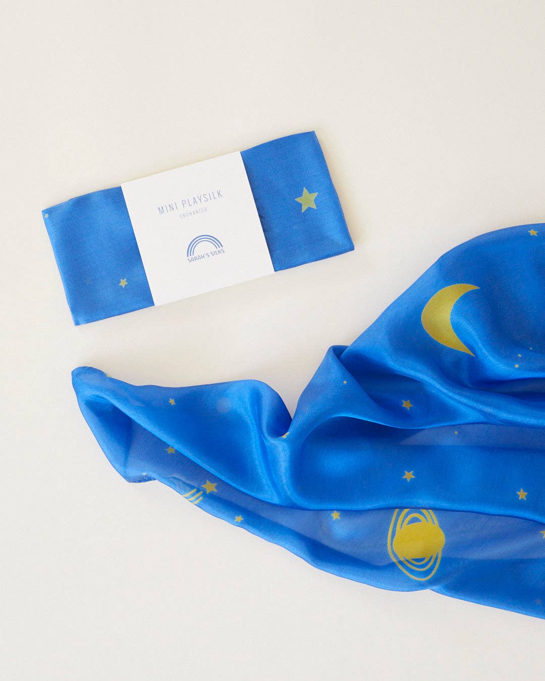 Sarahs Silk Mini Enchanted Playsilks - 100% Silk Natural, Waldorf Toys: Starry Night - - MamaMilla