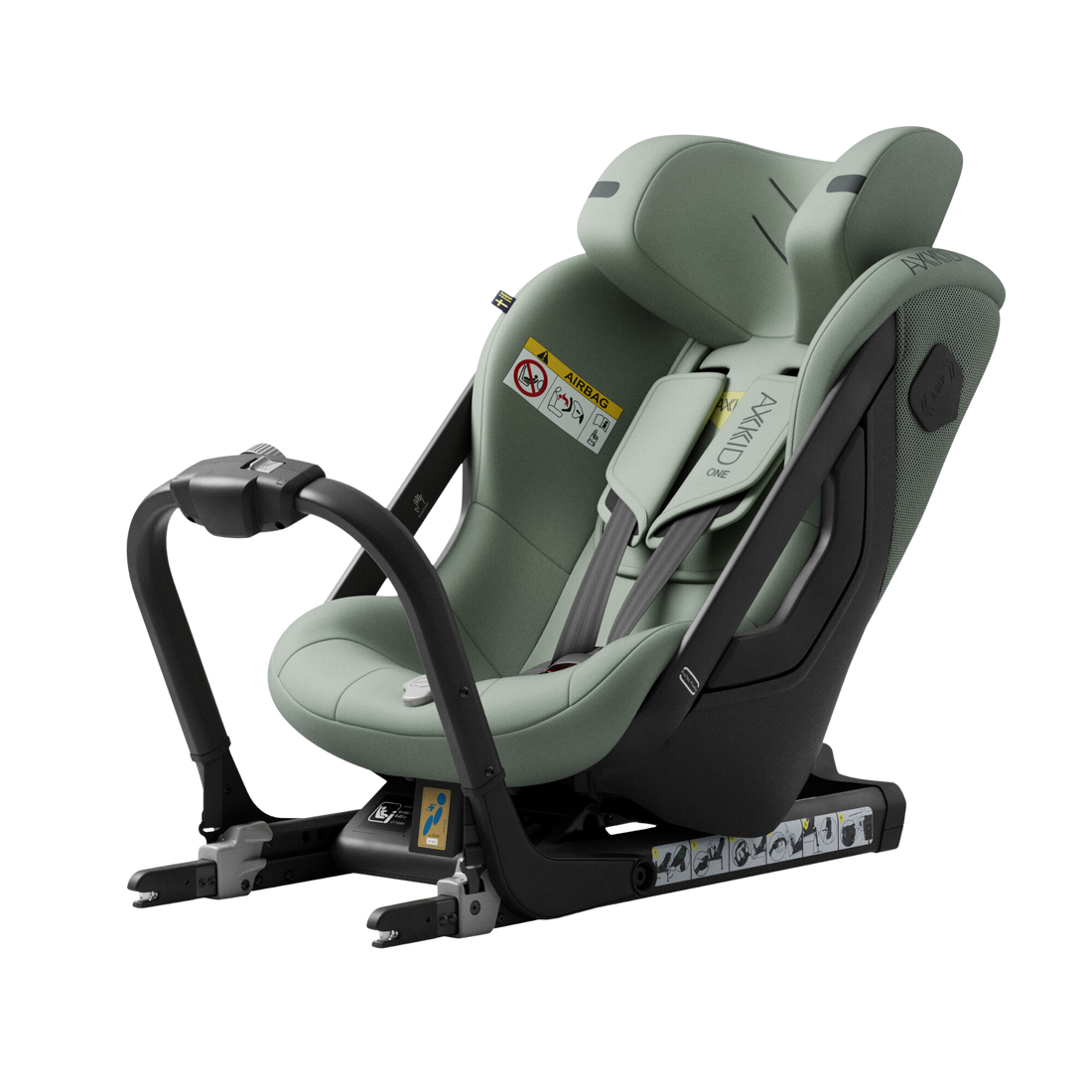 Axkid ONE+ 3 - Nordic Bloom Green - iSize 40-125 cm - 40-125 cm (Nyfødt til 7 år) - MamaMilla