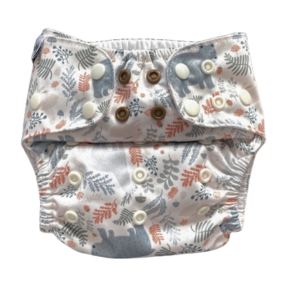 The Swedish Forest | Pocket Diaper | Slim 3-15kg: Humleblomster blå / No inserts - - MamaMilla