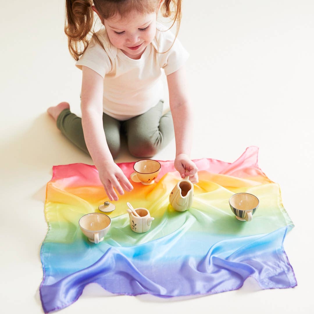 Sarahs Silk Mini Enchanted Playsilks - 100% Silk Natural, Waldorf Toys: Starry Night - - MamaMilla