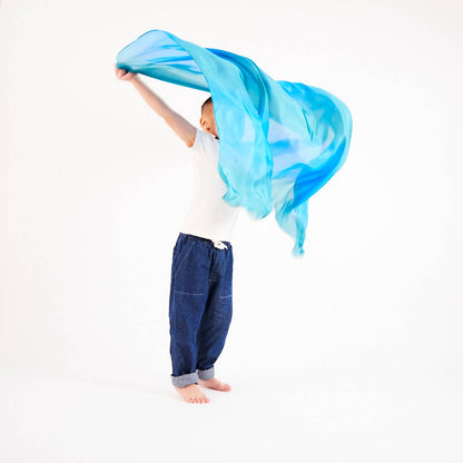 Sarahs Silk Earth Playsilks - Open-Ended 100% Silk, Natural Waldorf Toys: Forest - - MamaMilla