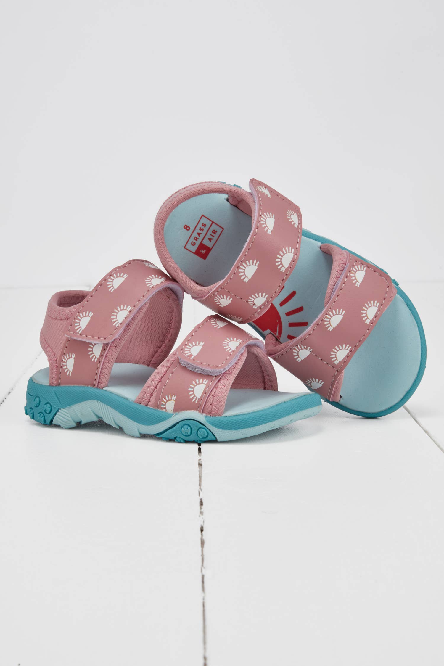 Grass &amp; Air rose sandaler detaljer
