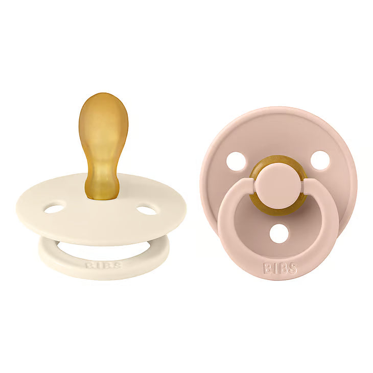 BIBS Colour symmetrisk sut str. 2, latex – Ivory/Blush (2-pak)