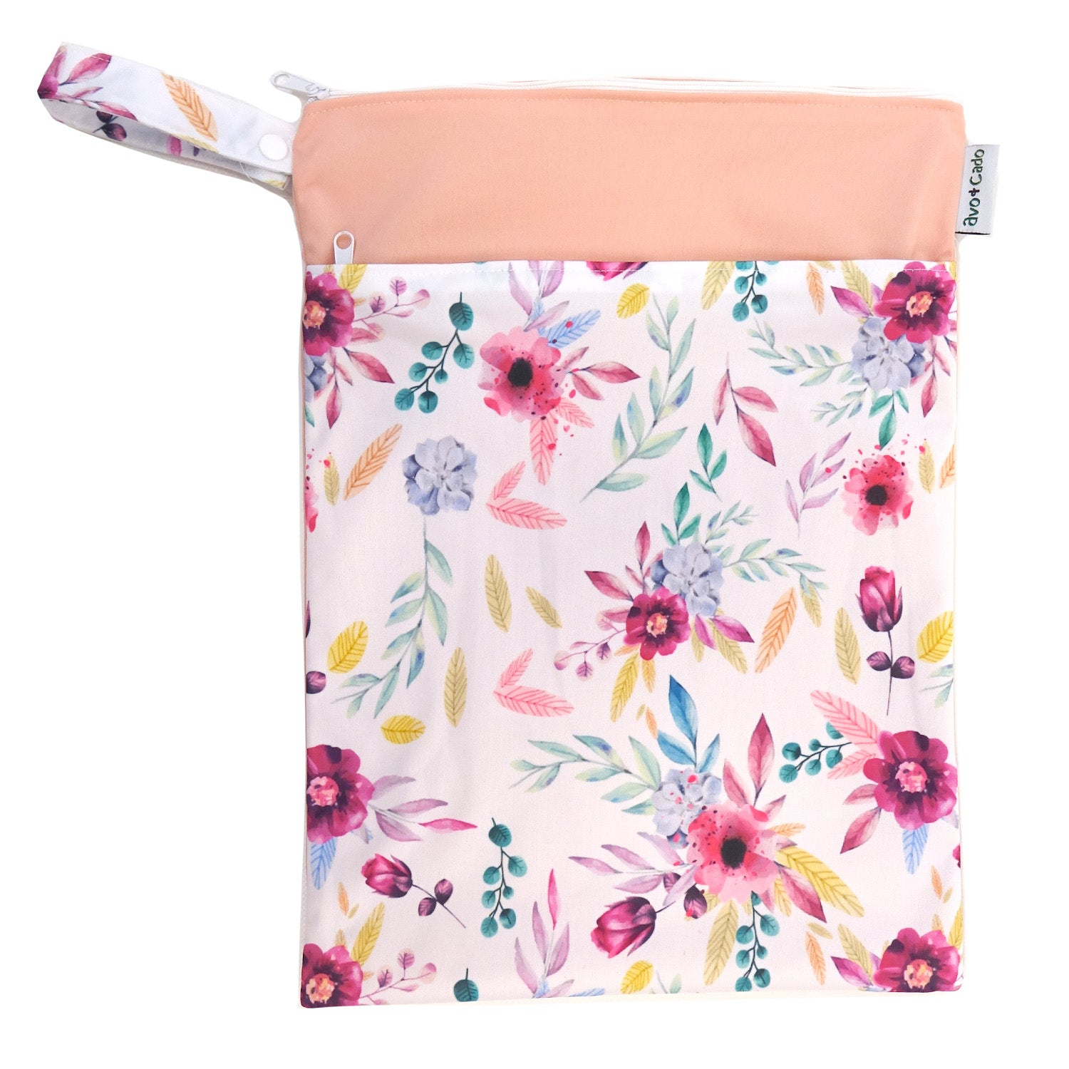 avo+cado Wetbag Medium med To Rum - Flowers - Wetbag medium - MamaMilla