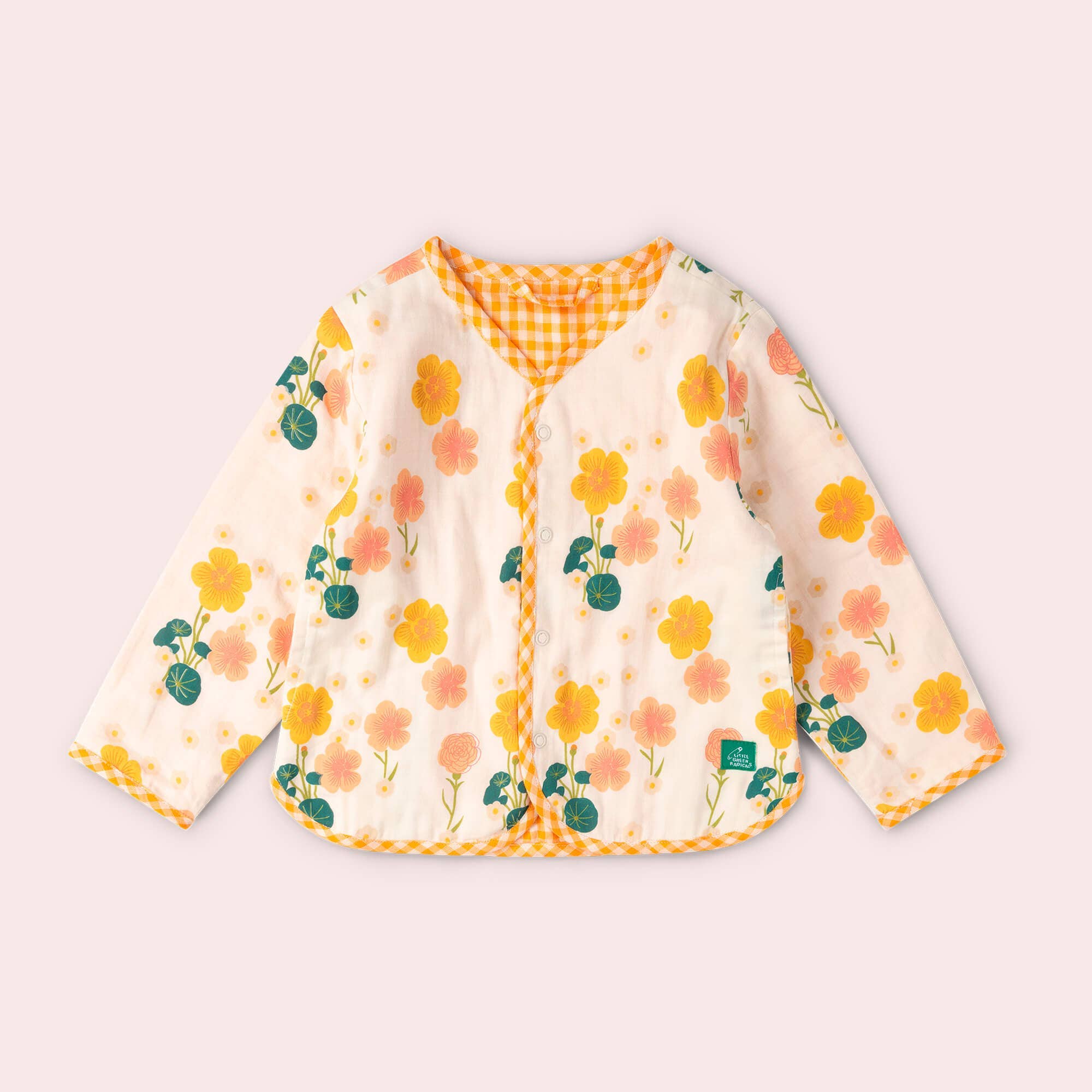 Little Green Radicals Forårsjakke - Børn - Vendbar - Creme Blomster