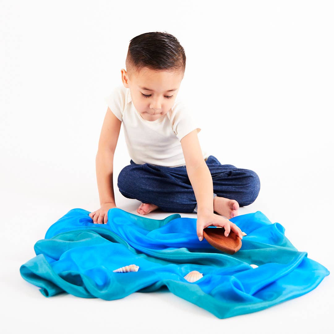 Sarahs Silk Earth Playsilks - Open-Ended 100% Silk, Natural Waldorf Toys: Desert - - MamaMilla