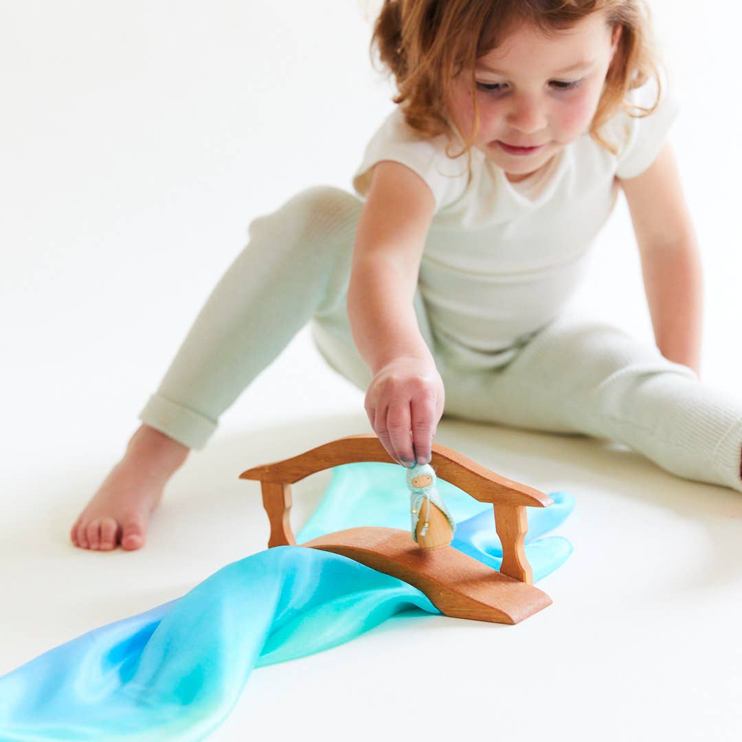 Sarahs Silk Mini Enchanted Playsilks - 100% Silk Natural, Waldorf Toys: Starry Night - - MamaMilla
