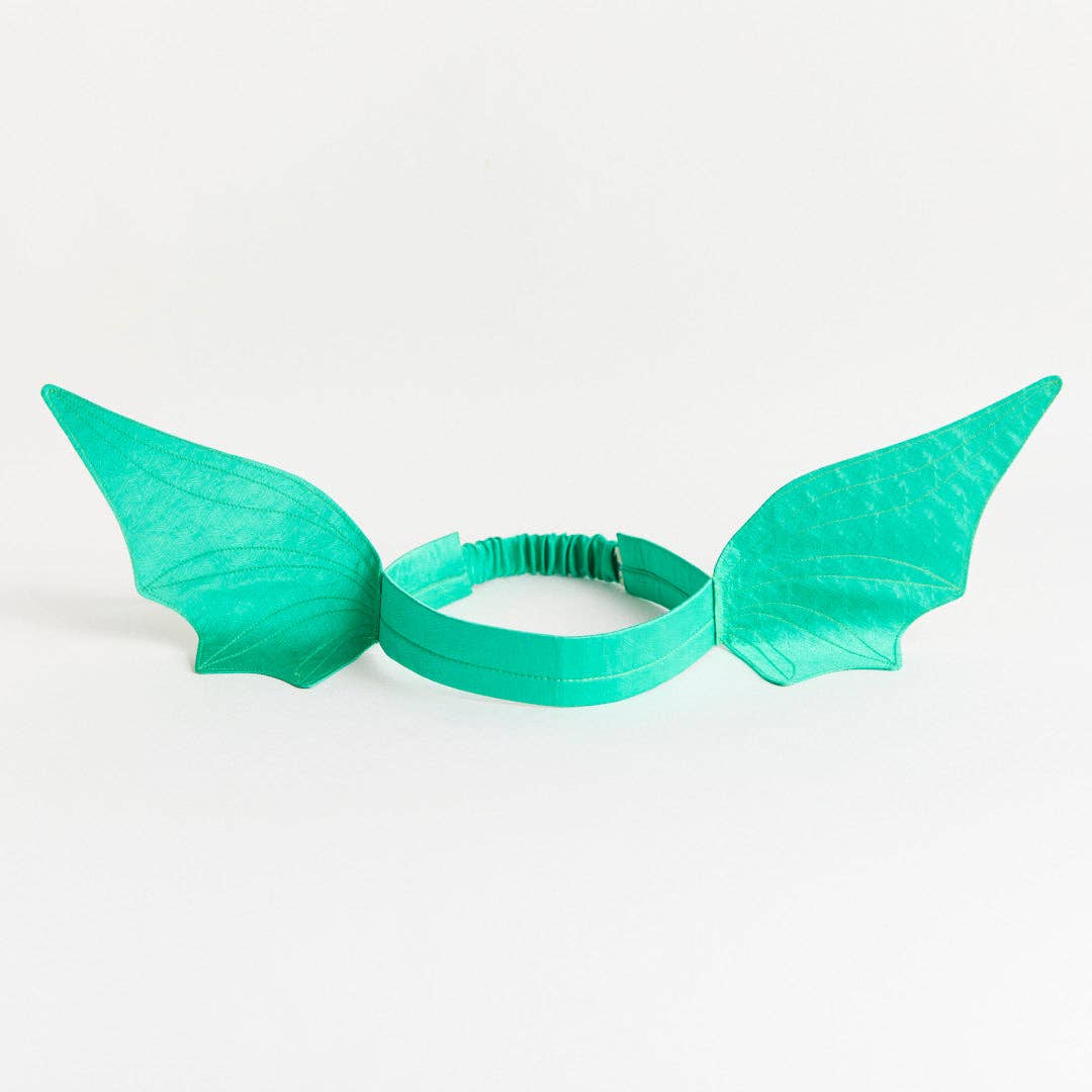 Sarahs Silk Green Dinosaur Ears Headband - - MamaMilla