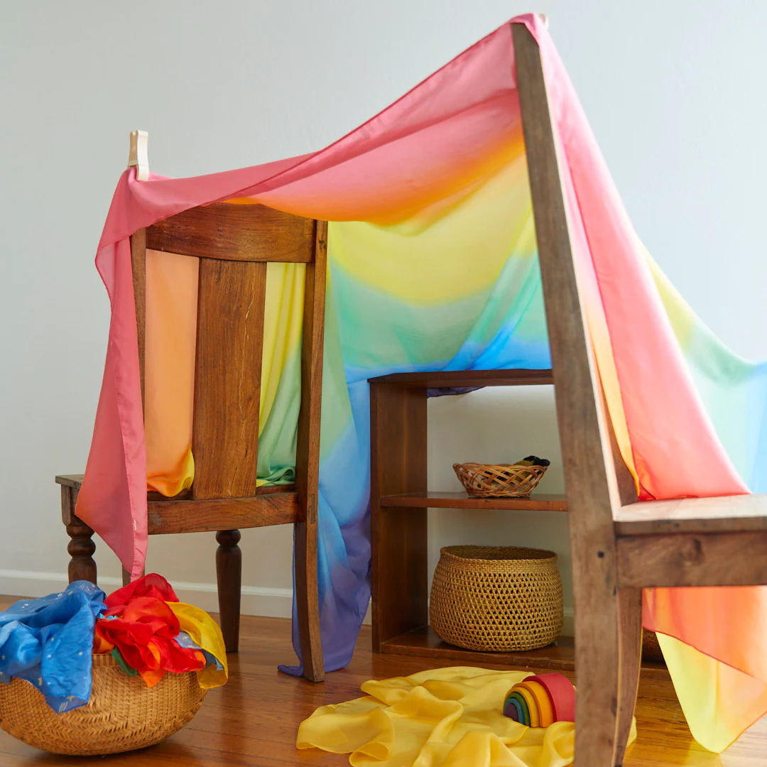 Sarahs Silk Double Rainbow Playsilk - - MamaMilla