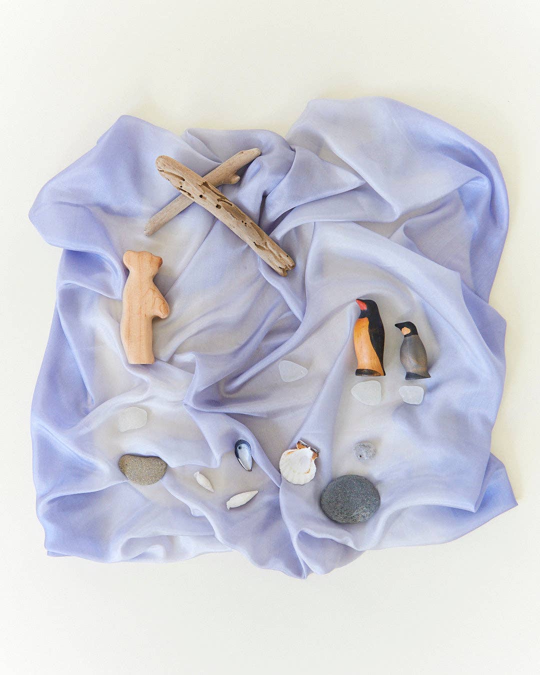 Sarahs Silk Earth Playsilks - Open-Ended 100% Silk, Natural Waldorf Toys: Forest - - MamaMilla