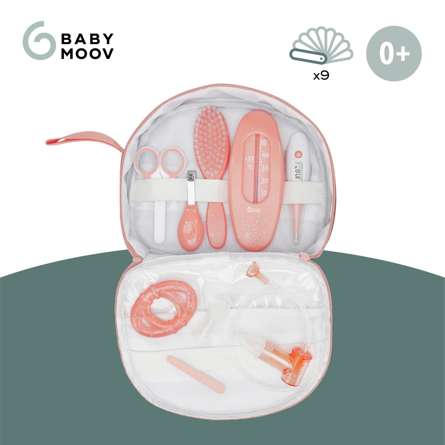 Babymoov Plejesæt til Baby - 9 ting - Peach - Plejesæt - MamaMilla