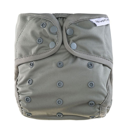 avo+cado One Size Explorer Luierhoes - Wildpflanzen, Naturküche, Knospen, Giersch, Zand, Pampasgras, Moss, Mauve, Blätter, Kräuter, Grijs, Pusteblume - - MamaMilla