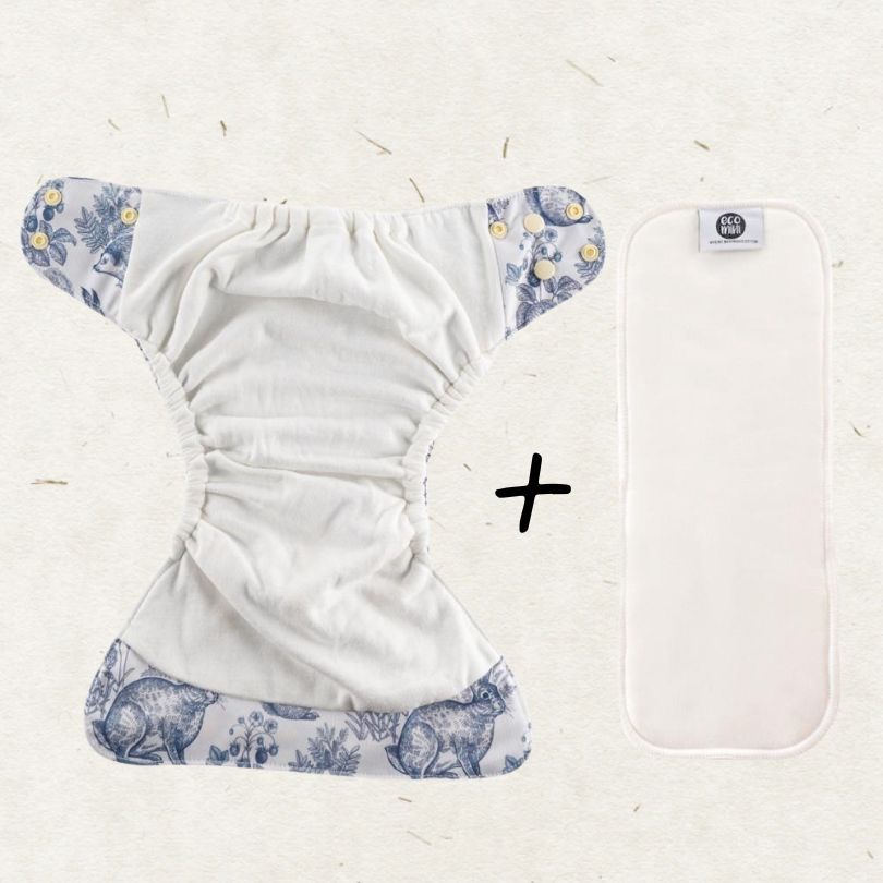One Size Bamboo Pocket Diaper. Blossom - - MamaMilla