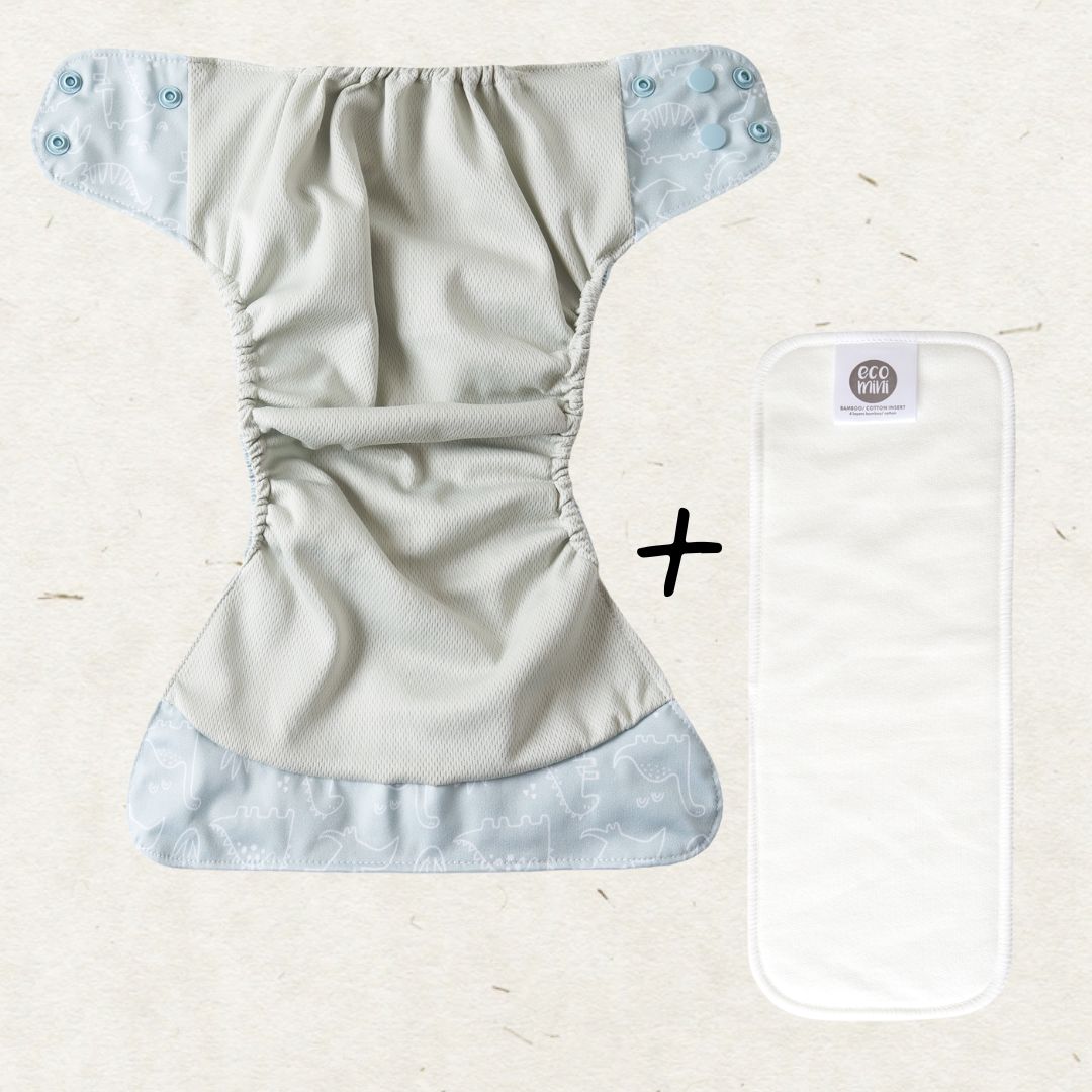 One Size Coolmax Pocket Diaper. Spruce - - MamaMilla