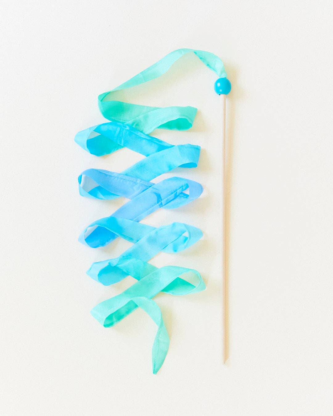Sarahs Silk Sea Streamer - natural silk &amp; wood wand - - MamaMilla