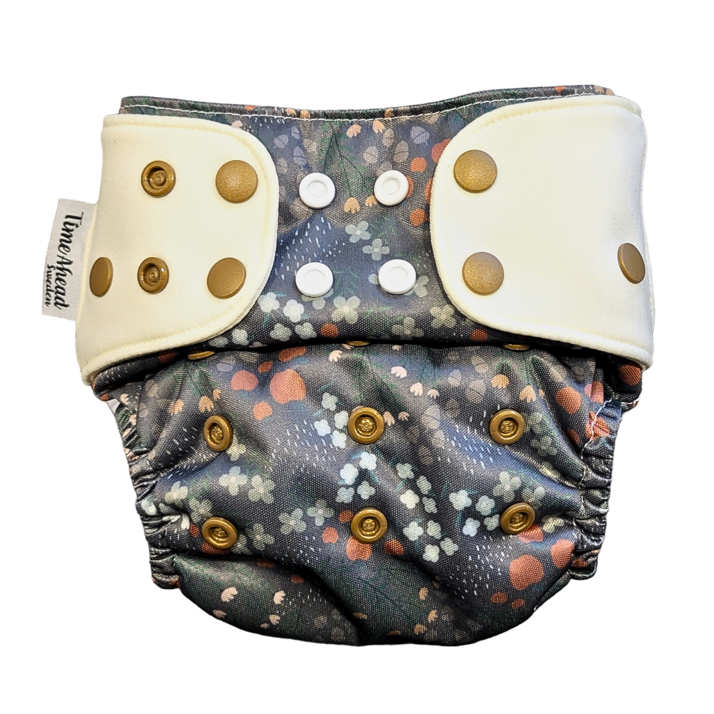 The Swedish Forest | Pocket Diaper Stretch | 5-17kg: Humleblomster blå / No inserts - - MamaMilla