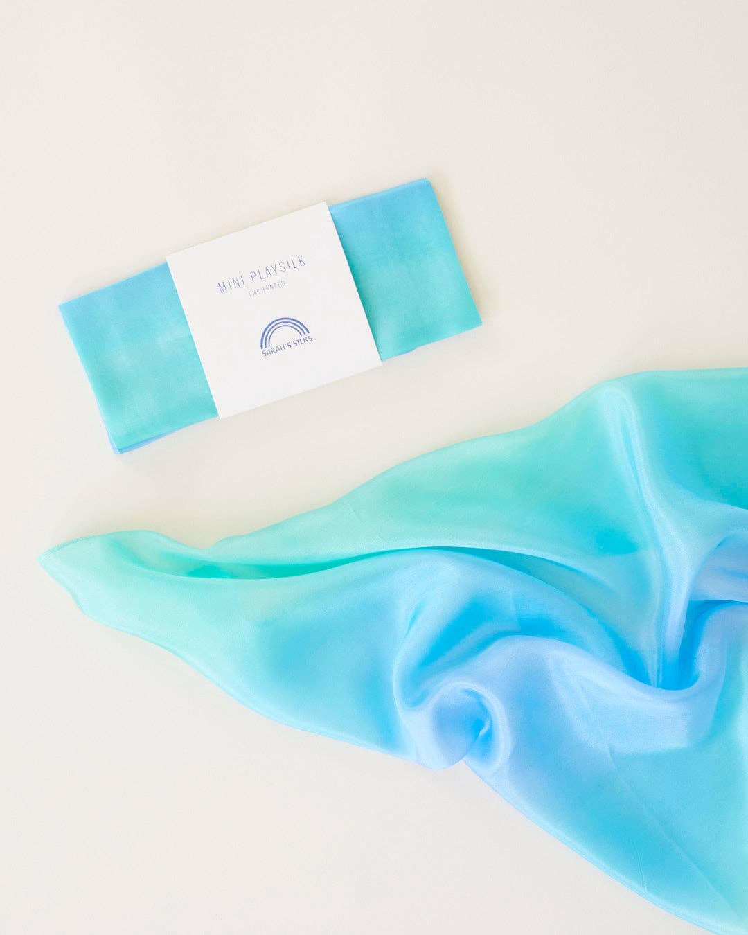 Sarahs Silk Mini Enchanted Playsilks - 100% Silk Natural, Waldorf Toys: Sea - - MamaMilla