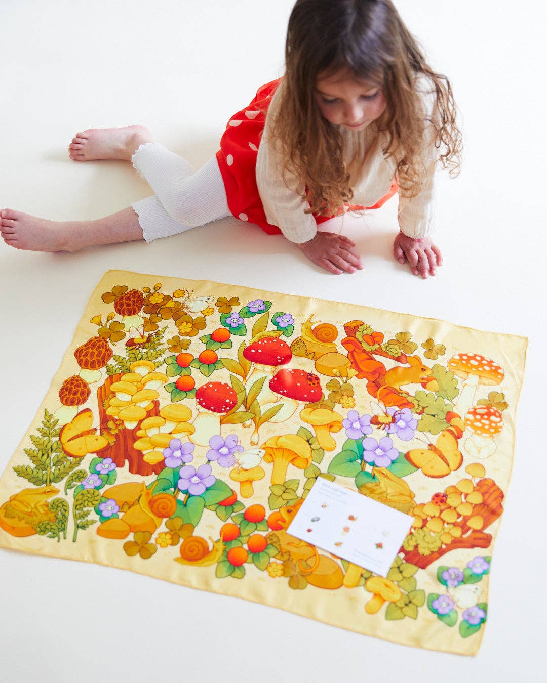 Sarahs Silk Mushroom Print Seek &amp; Find - Natural Waldorf Toy - - MamaMilla