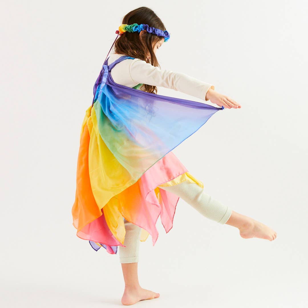 Sarahs Silk Silk Rainbow Wings - for Fairy Dress-Up Play - - MamaMilla