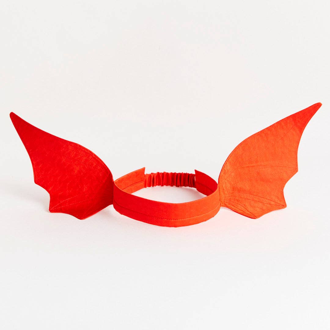 Sarahs Silk Red Dinosaur Ears Headband - - MamaMilla