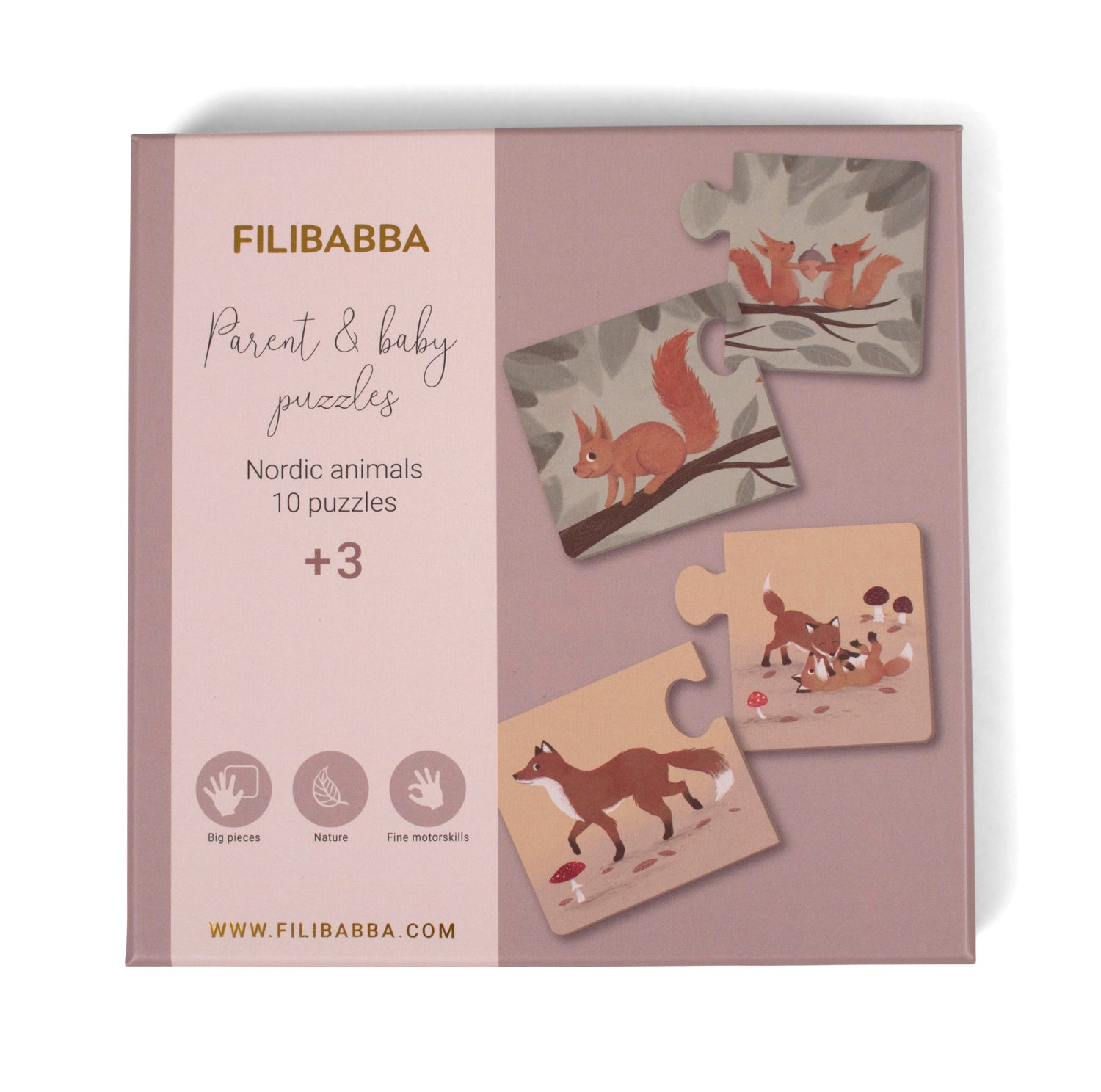 Filibabba Ouders en Kind Legpuzzel - Noordse Dieren - Legpuzzel - MamaMilla