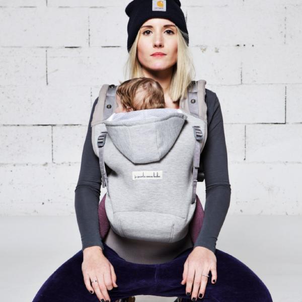 Love radius bæresele - Hoodie carrier - Lysegrå/Athletic Grey - bæresele - MamaMilla