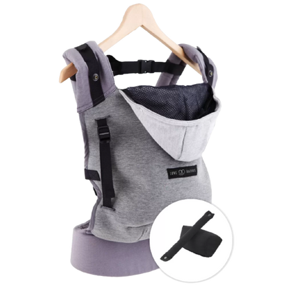 Love radius bæresele inkl. babyindsats - Hoodie carrier - Mørkegrå/Flanel Grey - bæresele - MamaMilla
