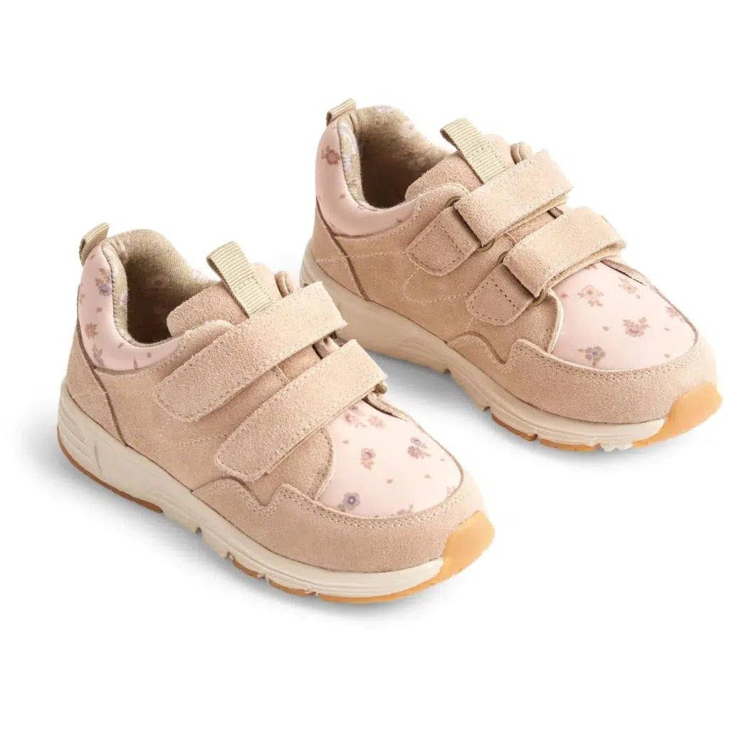 Wheat Toney Printed Velcro Sneaker - roze beige bloemen - Schoenen - MamaMilla